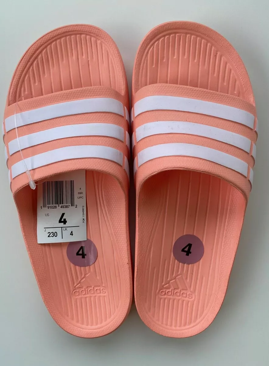 Adidas slides best sale peach