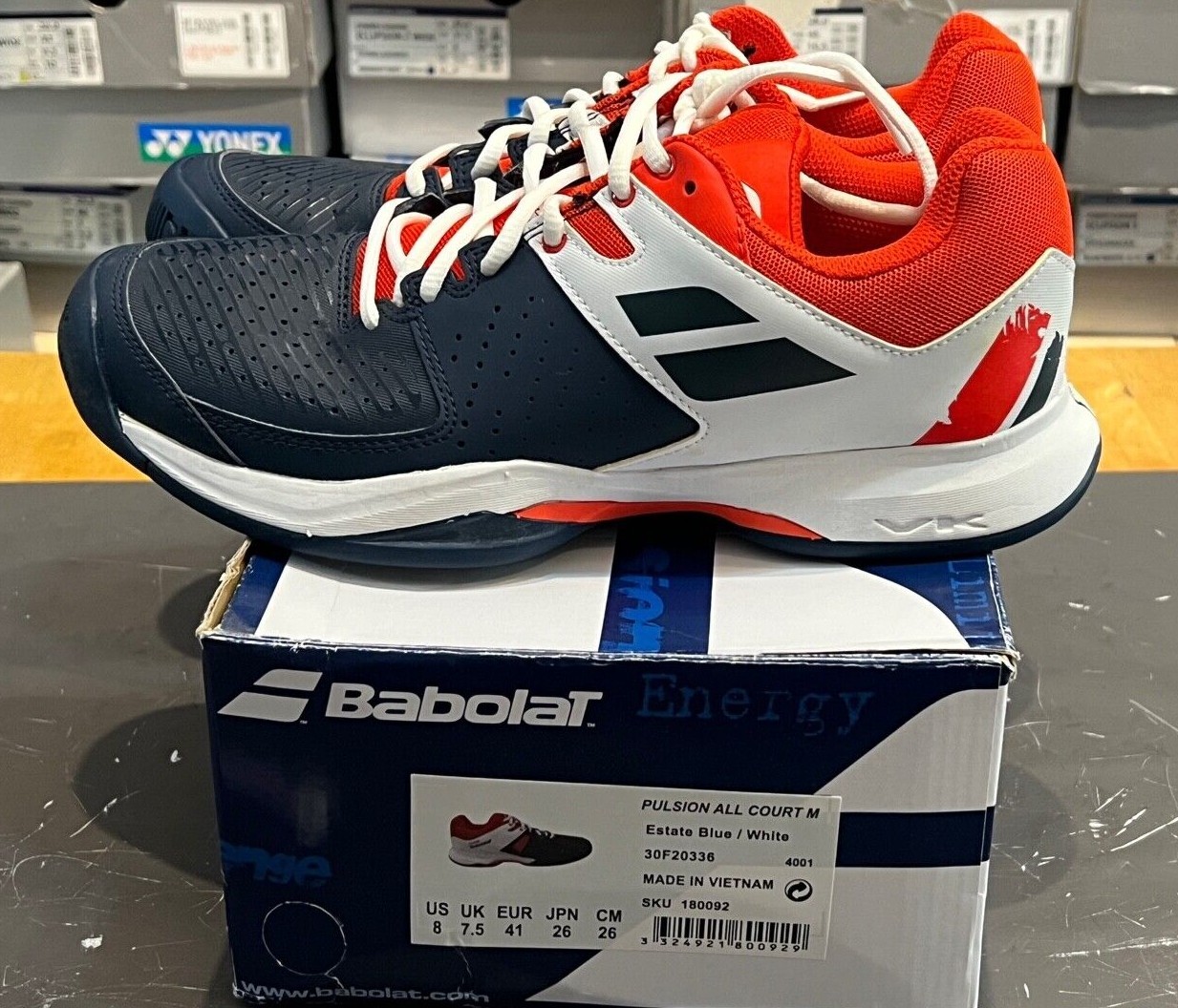 Спортивные мужские теннисные туфли Babolat Pulsion All Court US8260 NWT 30F20336-4001 21790₽
