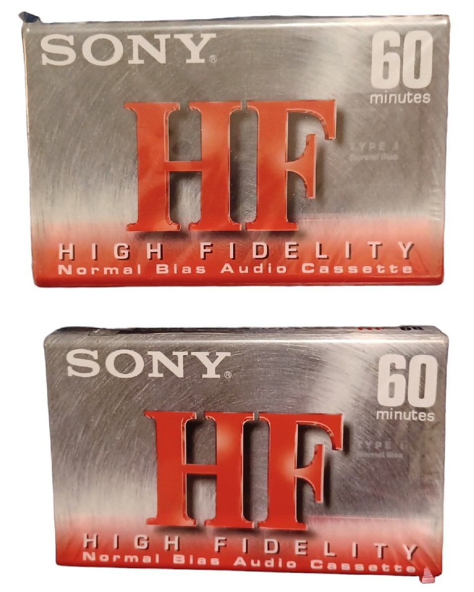Lor of 2 SONY HF 60 Blank Audio Cassette Tape (Sealed) NOS! New