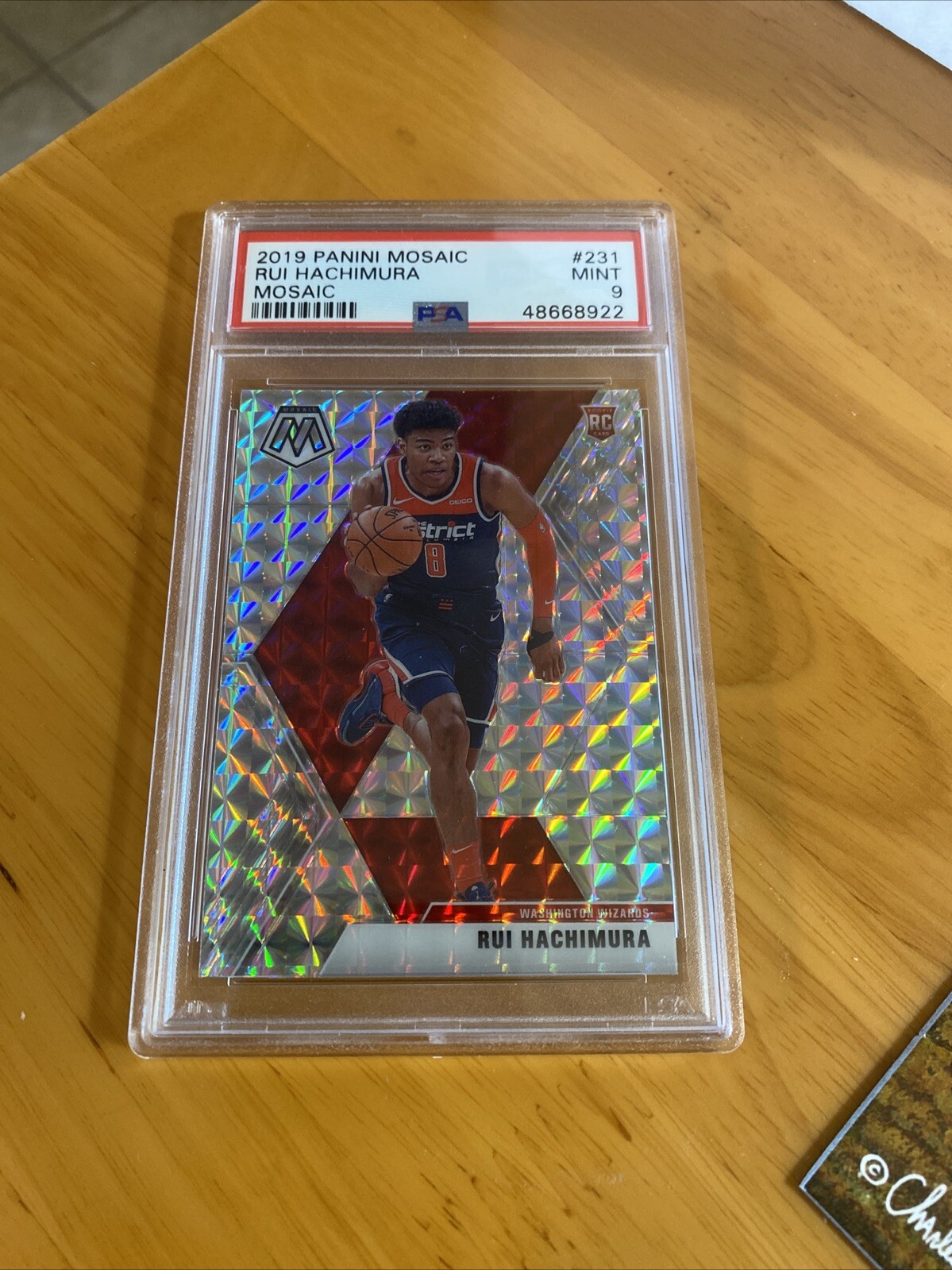 Rui Hachimura 2019 Panini Mosaic #231 Silver Prizm RC Rookie PSA 9 MINT