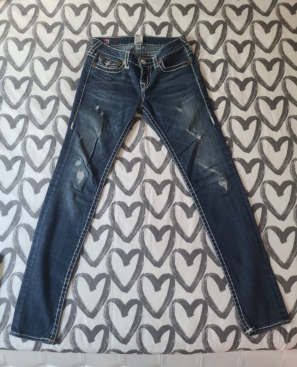 true religion super t 30inch 白ステッチ RICKY SUPER T STITCH STRAIGHT JEAN | True Religion