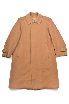 Burberrys Vintage Wool Camelhair Coat Made in England Size 48 Reg