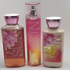 Bath  Body Works Sun Golden Magnolia Shower Gel, Body Cream  Body Spray Set