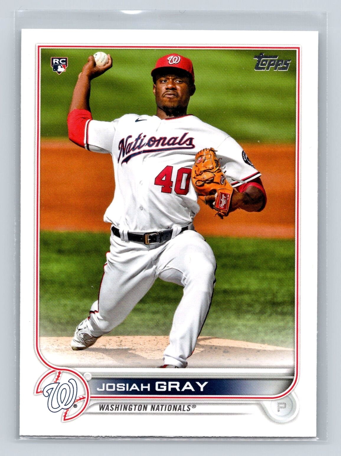 2022 Topps Series 1 #43 Josiah Gray Nationals Rookie RC