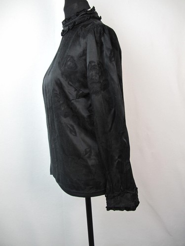 H&M Women Black long Sleeve Blouse Size 6 (JJ) - Picture 4 of 8