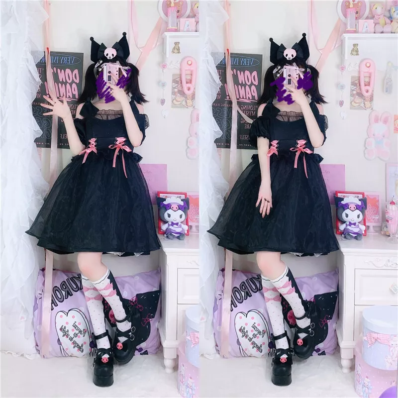 Fantasia linda garota vestindo arte de anime de roupa kawaii