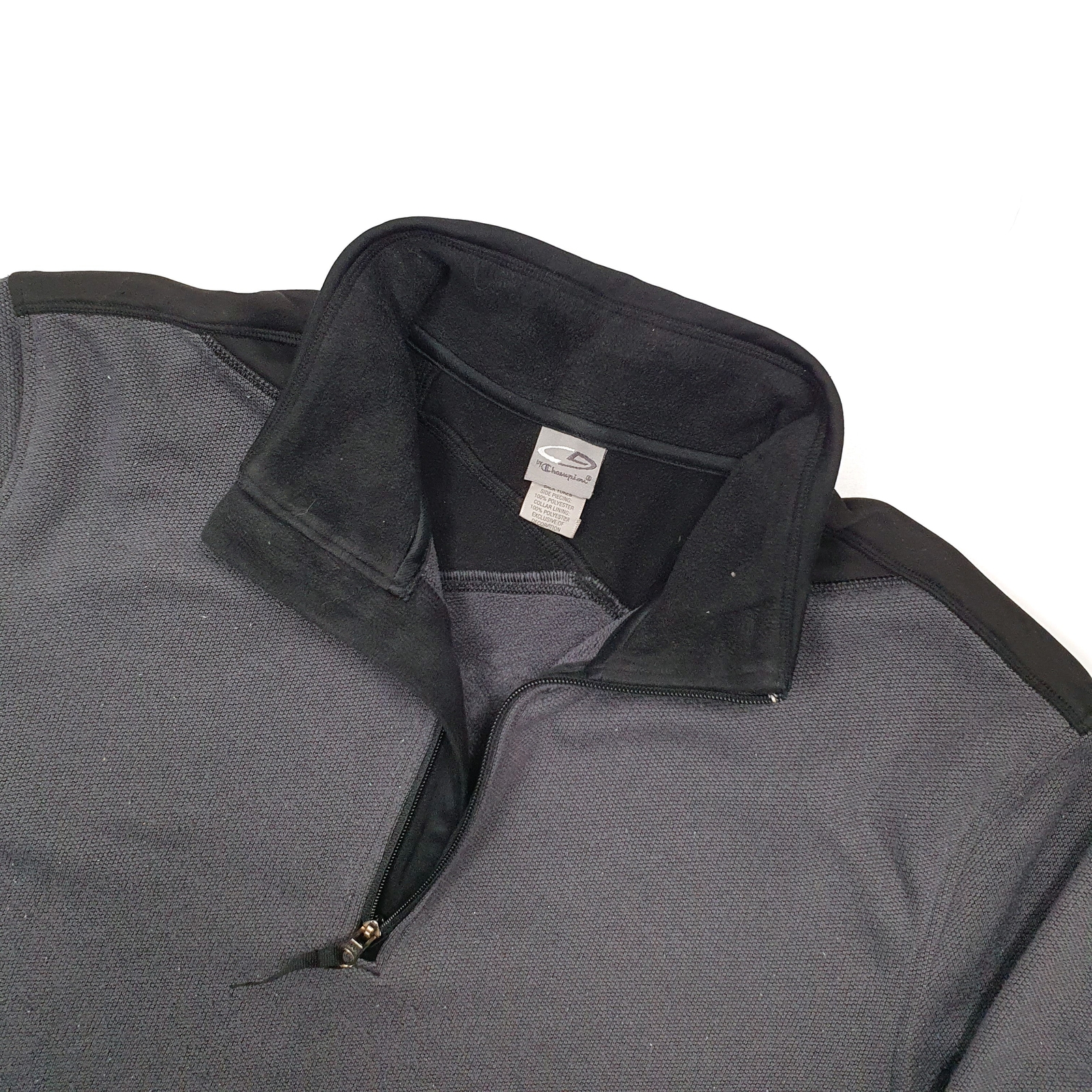 Mens CHAMPION Polyester 1/4 Quarter Zip Fleece Jumper L image 2