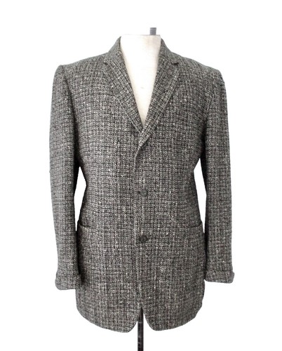 1950s Mens Wool Tweed Jacket Gray Stripe Blazer VTG 50s | eBay