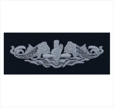 GENUINE U.S. NAVY EMBROIDERED BADGE: SUBMARINE ENLISTED - EMBROIDERED ON COVERAL