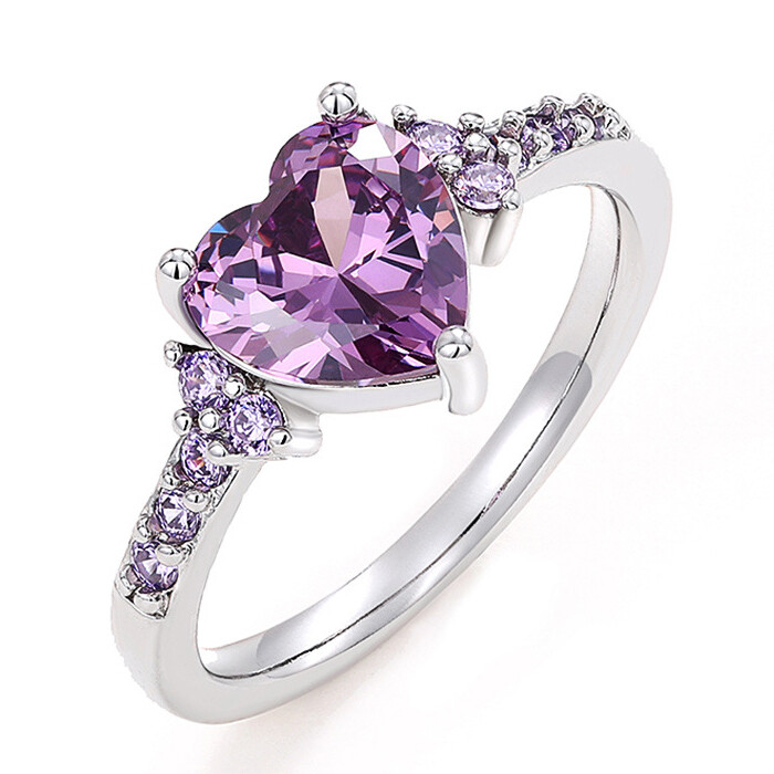 Anillo Corazón Amor para Mujer Anillo de Boda Elegante Anillo de Promesa Anillo de Compromiso