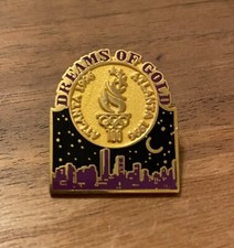 Atlanta 1996 Dreams of Gold Atlanta Skyline at Night Olympic Pin