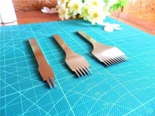 3.38mm French Style leather Craft Stitch Lacing Punch Chisel Tool Kit 3 PCS
