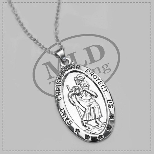 Oval Silver Plated Pendant Necklace | eBay