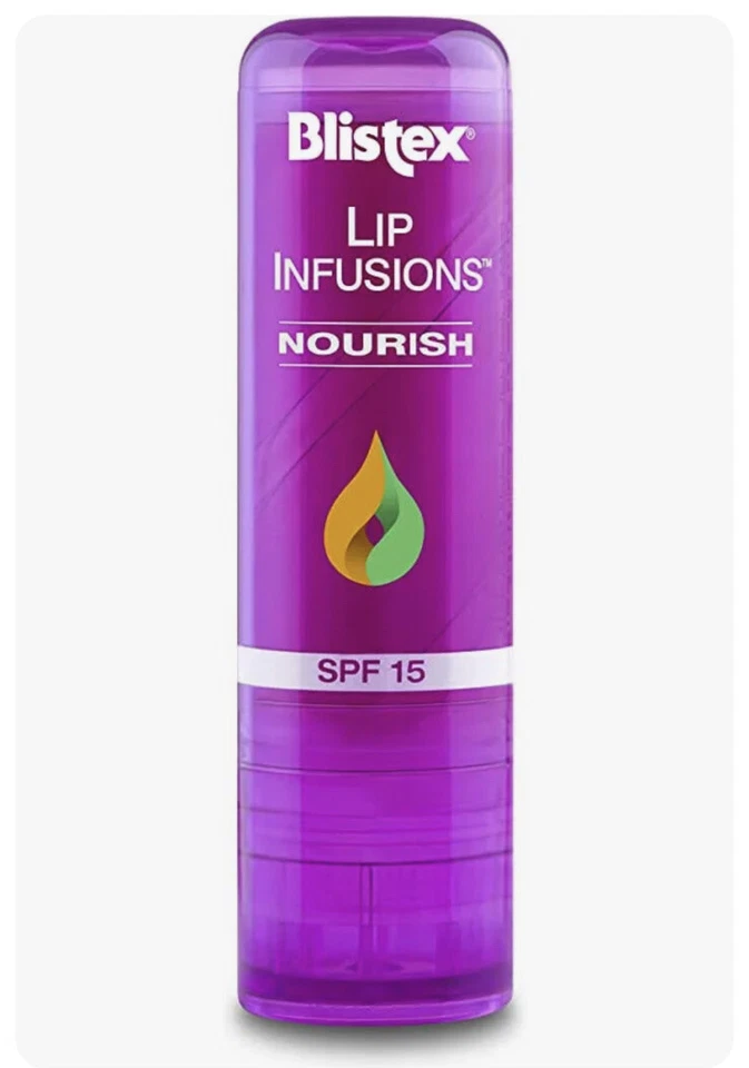 BLISTEX Lip Infusions Stick Balm NEW Nourish SPF 15 Peach Scent