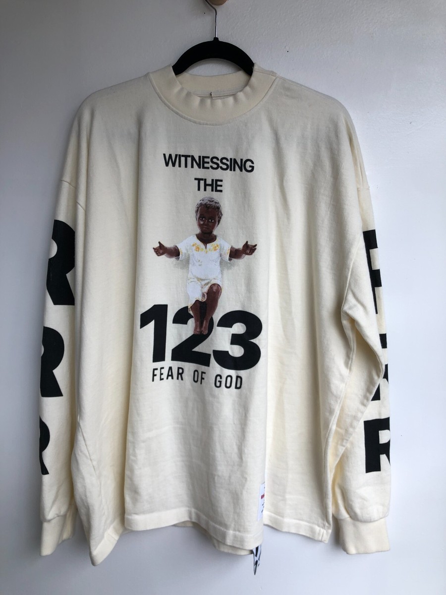FEAR OF GOD X RRR 123 Mens Cream Art Basel Witnessing the FEAR OF GOD X RRR 123 Mens Cream Art Basel Witnessing the