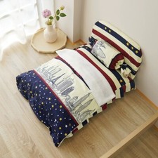 New S-M Blue Stars Pet Dog Cat Bed Frame Mattress Pillow Cushion Cute Princess