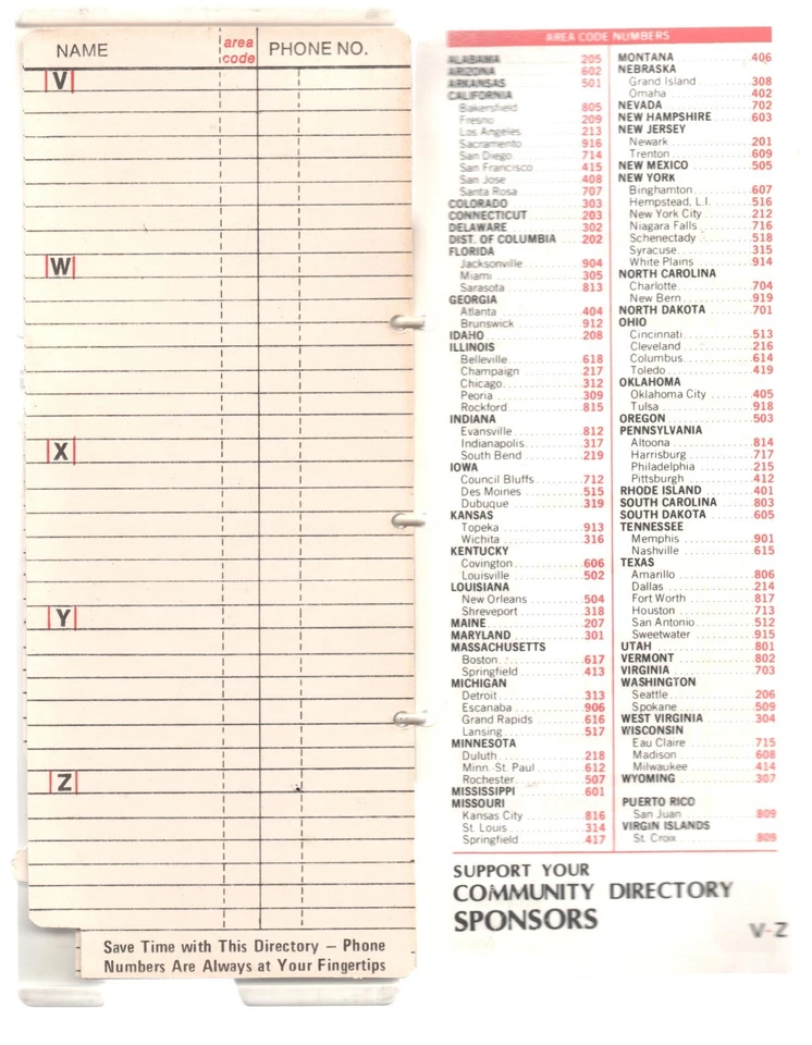 Personal Directory for Rotary Phones 1973 CallDex Ellsworth Maine Unused Vintage - Image 2 of 4