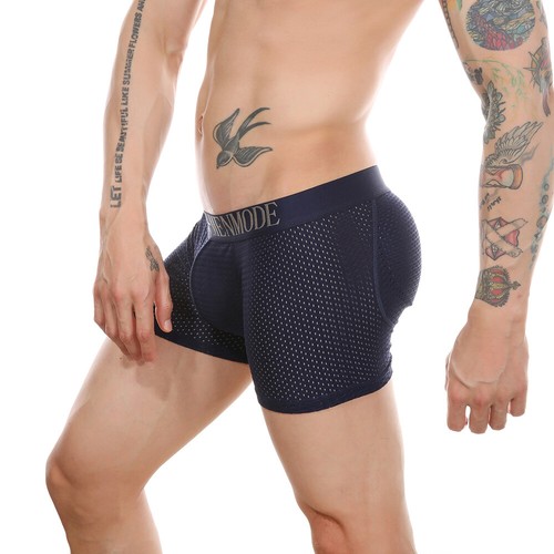 Slip Da Boxer In Rete Da Uomo Intimo Imbottito Sexy Mutande Push Up Per ▼ - Foto 9 di 30
