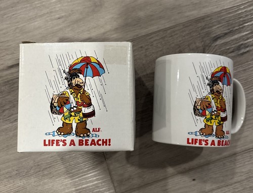 Vintage Russ Alf "Life's A Beach" Coffee Mug With Box (1987)