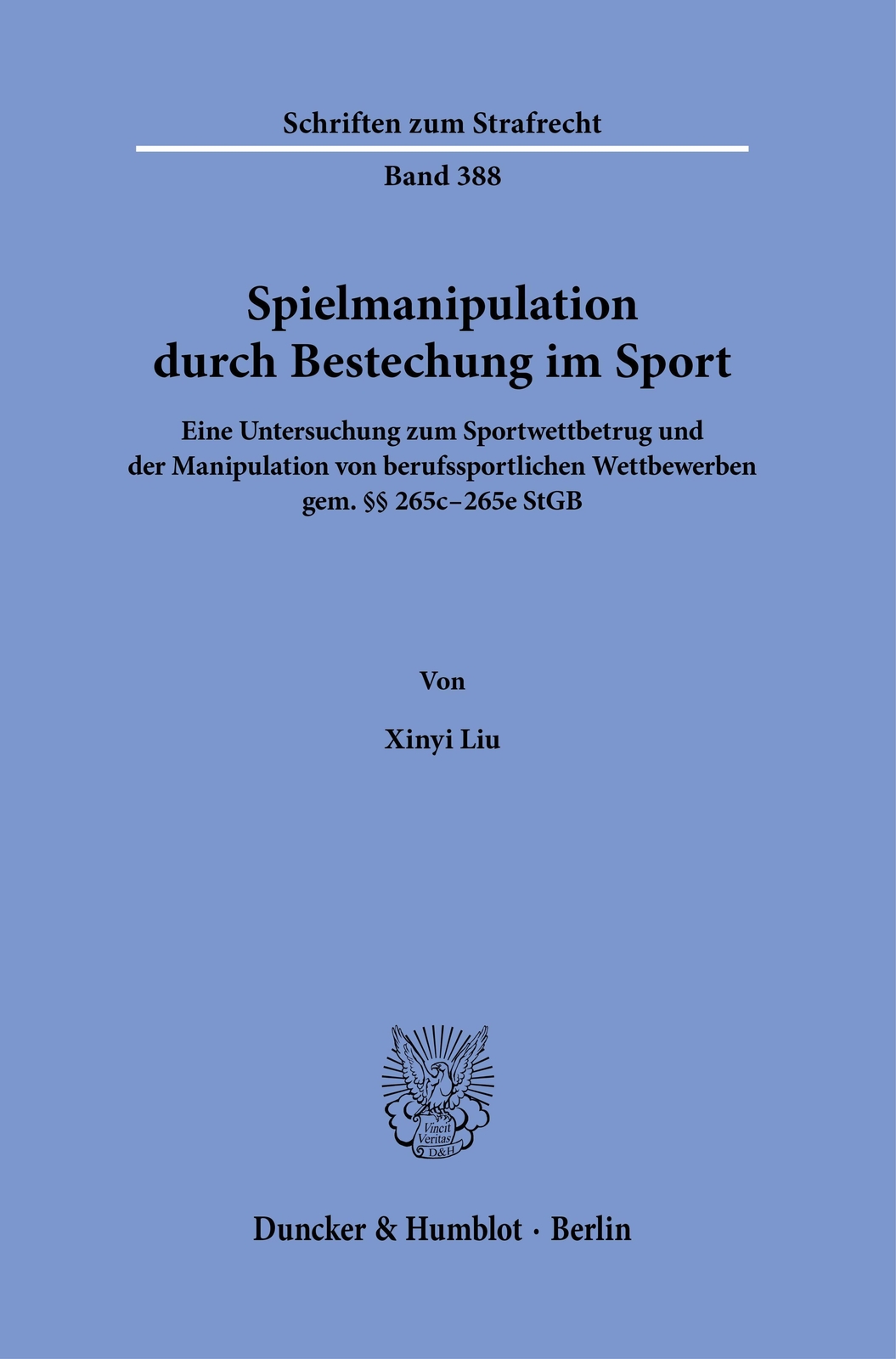 Xinyi Liu | Spielmanipulation Durch Bestechung Sport. | Taschenbuch |