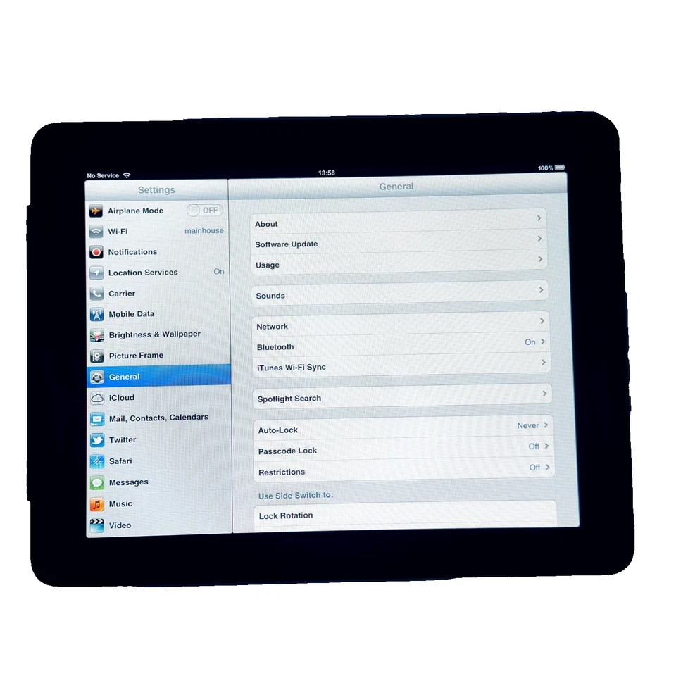 APPLE iPAD 1st Generation A1337 64GB Silver WORKING. Exc Cond - Image 4 of 4