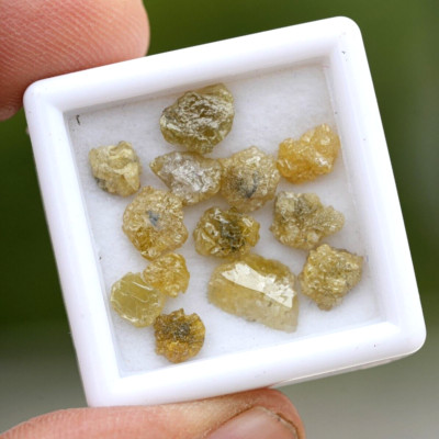 2 Pcs 1 C.T.W Yellow Color Diamond Natural I1-i3 Clarity Natural Loose Diamond