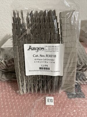 (7) ARGOS TECHNOLOGIES Cat.No. R3018 81 Place Cell Divider 7 Sealed Bags Of 12