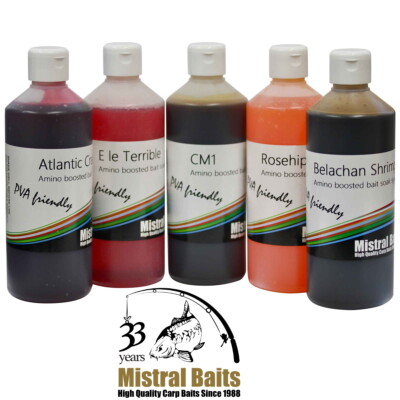 Mistral Carp Glug Bait Soak Booster Liquid Enhancer für Boilies Pellets Karpfen