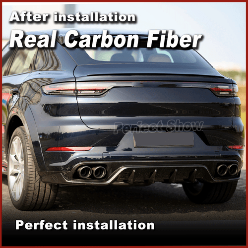 Difusor trasero de carbono alerón difusor se adapta a Porsche Cayenne 18-21 - Imagen 4 de 11