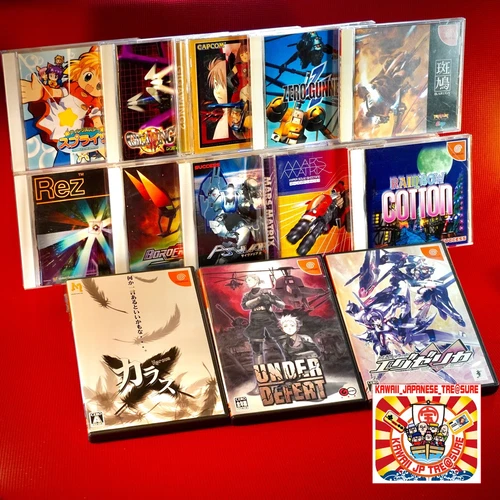 Lot 13 Sega Dreamcast Shooter Ikaruga Rez Giga Gunnner Cotton Mars Border Psy JP