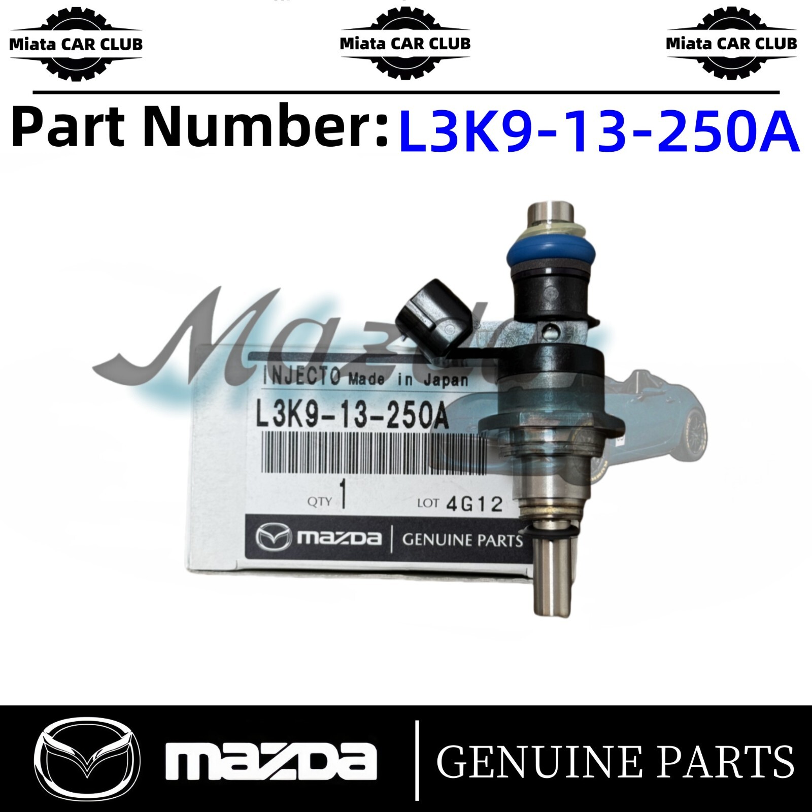 2006-2013 Mazda 3 6 CX-7 2.3L Turbo OEM Fuel Injector L3K9-13-250A