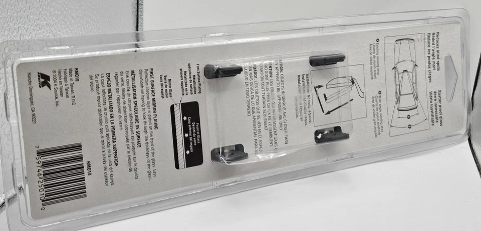 New Ksource Fit System RM010 Clip-on Wide Angle Rear View Mirror Chrome Plt 11¾ - Image 3 of 4