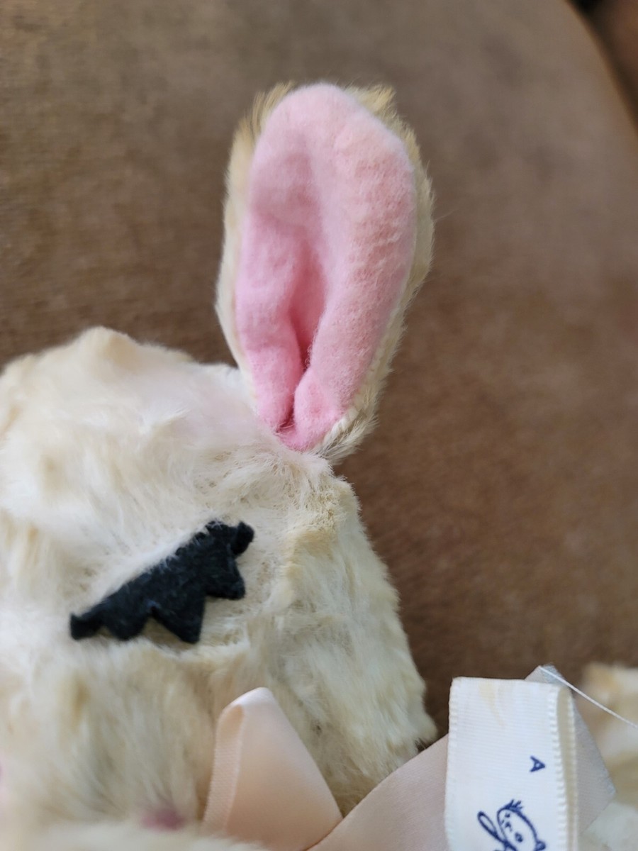 Lammi Gund Sleeping Lamb Mohair Plush Stuffed Animal Vintage Sheep