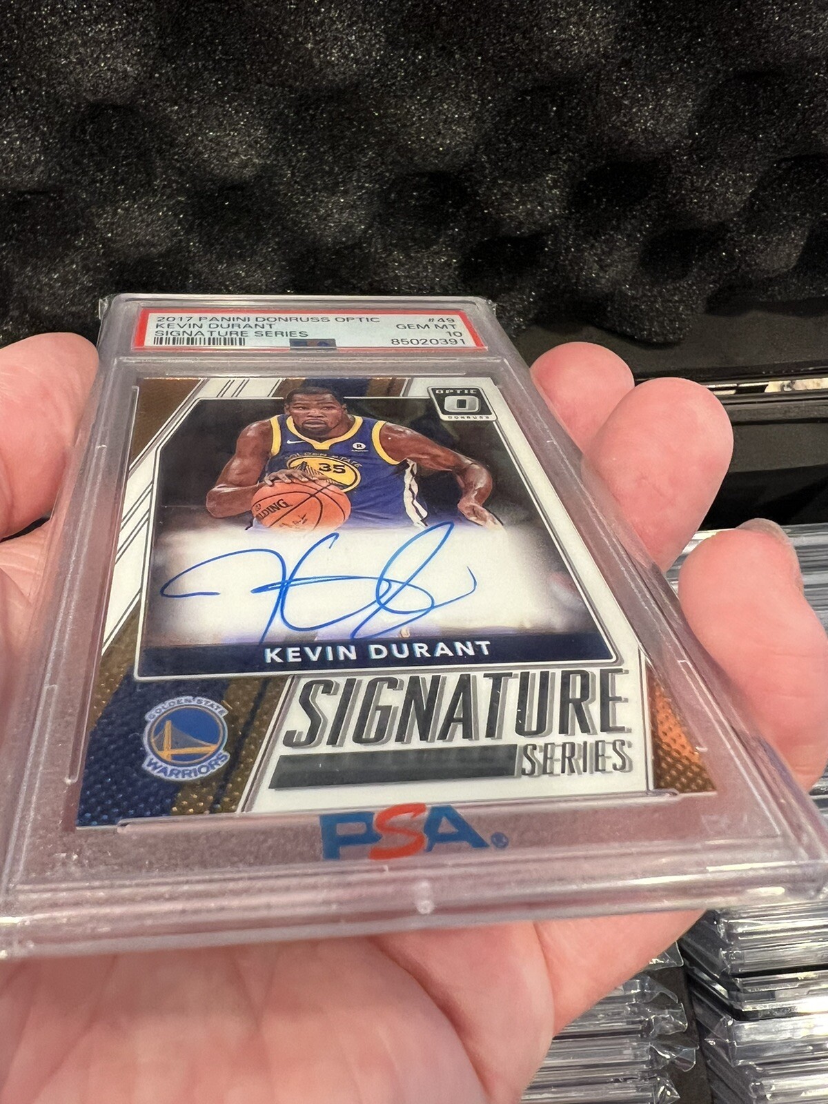 2017-18 Panini OPTIC Kevin DURANT ON CARD Autograph PSA GEM MINT 10 view 4