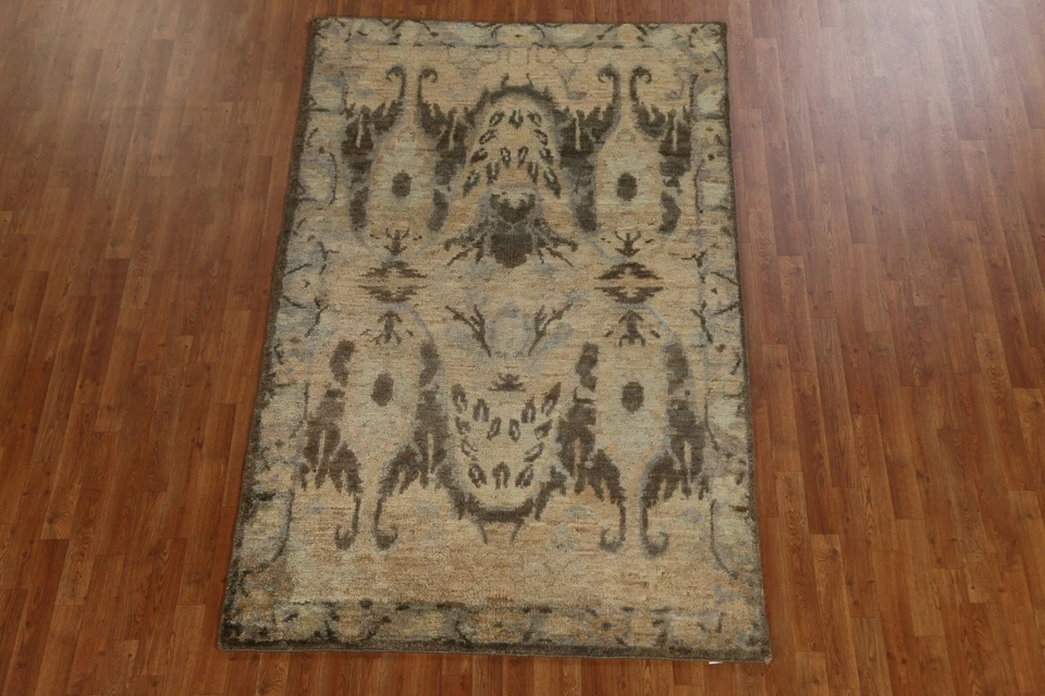 Geometric Contemporary Moroccan Oriental 5x8 Area Rug Hand-knotted Foyer Carpet - Image 2 of 4