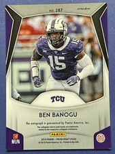 2019 Panini Prizm Draft Picks #287 Ben Banogu Silver Autograph TCU