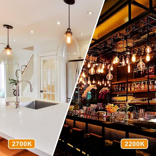 Vintage LED Edison Bulb, ST19 4W Dimmable LED Light Bulb Warm White, 4 Pack - 第 2/5 張圖片