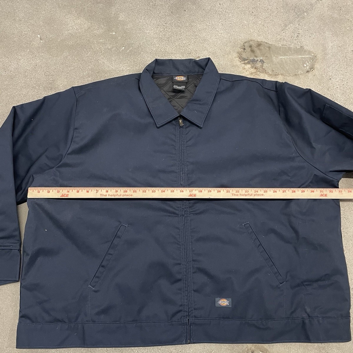 Dickies Men's Jacket Unlined 5XL Full Zip Slash-Front Pockets Coat Work View 4