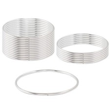 Silver Macrame Dream Catcher Rings 20 Pcs 3 Inch Metal Craft Hoop Earrings