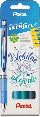 5902894024993 Pióro K Gel 0.7 Gr Pentel Bl77 4 kolory Blekit-ukojenie Pentel
