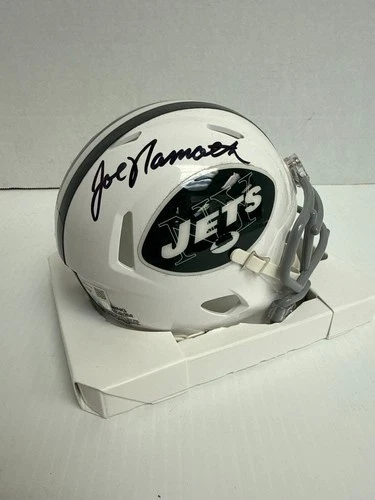 Joe Namath Signed New York Jets Mini Helmet - Fanatics Authenticated