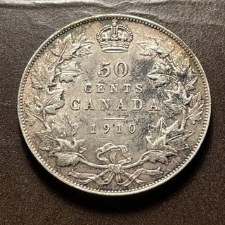 1910 Canada 50 Cents Silver Half Dollar Condition As Shown #92