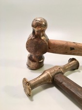 2 x Antike H&auml;mmer / Messingkopf / Hammer