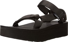 TEVA WOMEN'S W FLATFORM UNIVERSAL SANDAL - SIZE WOMEN 9 BLACK 