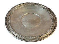 Reed and Barton 10.5 inch Silver Plated Round Serving Tray 1201 AS IS Flaws