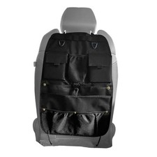 Car Seat Back Organizer with Multiple Storage Pockets, Black Mesh and black