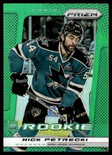 2013-14 Panini Prizm Prizms Green Nick Petrecki Rookie San Jose Sharks #280