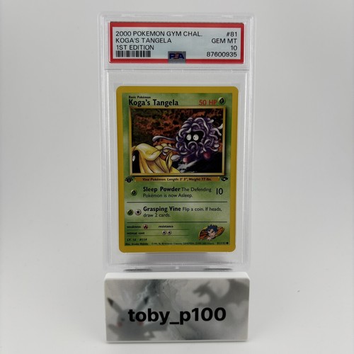 Koga's Tangela (1st Edition) graded PSA 10 for sale on eBay