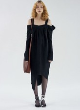 Celine Mulberry Silk Viscose Canvas Dress 34 Summer 2017 Phoebe Philo