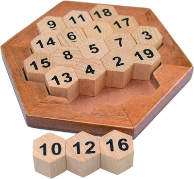 Wooden Logic Puzzle Brain Teasers Intellectual Toy Number Puzzle